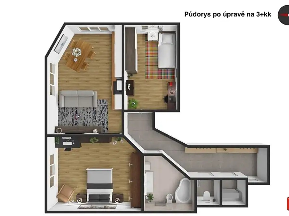 Prodaný byt 2+1 87 m²