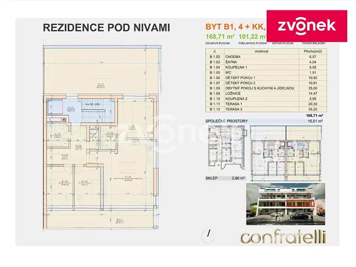 Prodej bytu 4+kk 93 m²