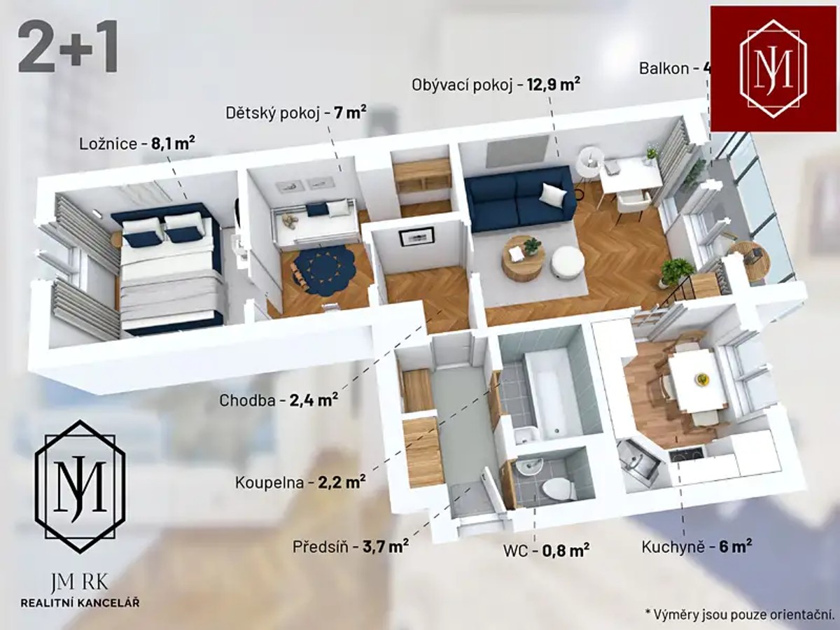 Prodej bytu 2+1 47 m²