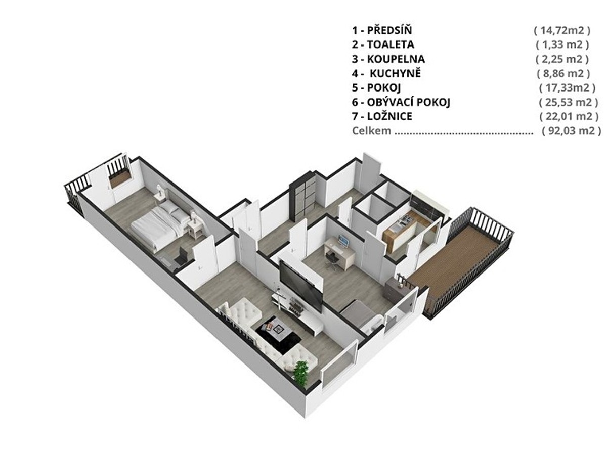Prodaný byt 3+1 92 m²