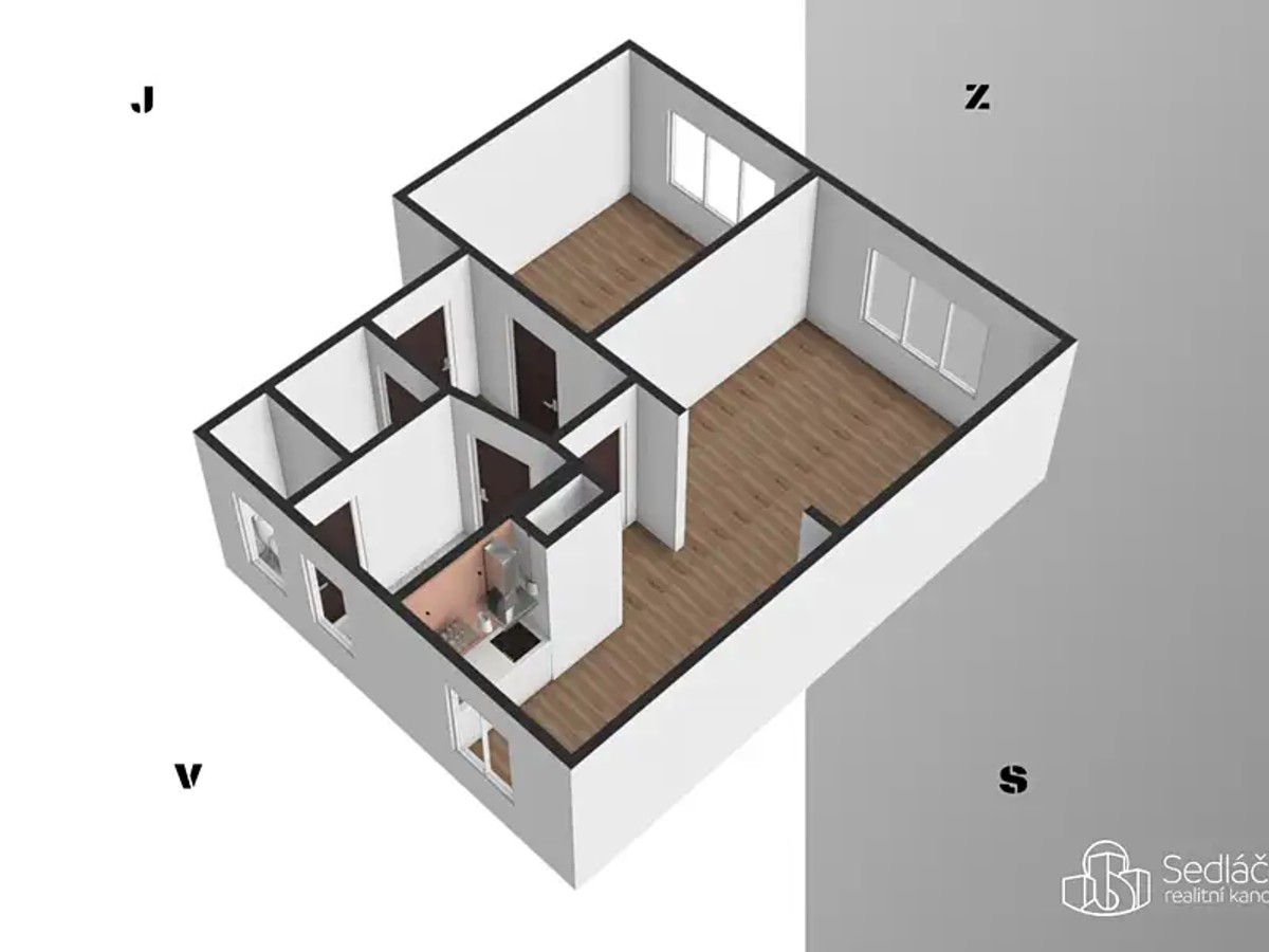 Prodej bytu 2+1 58 m²