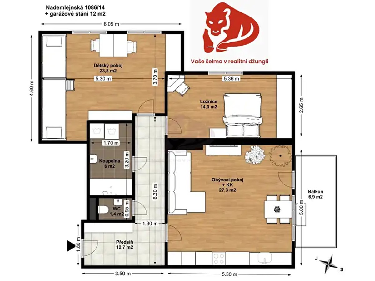 Prodej bytu 3+kk 85 m²
