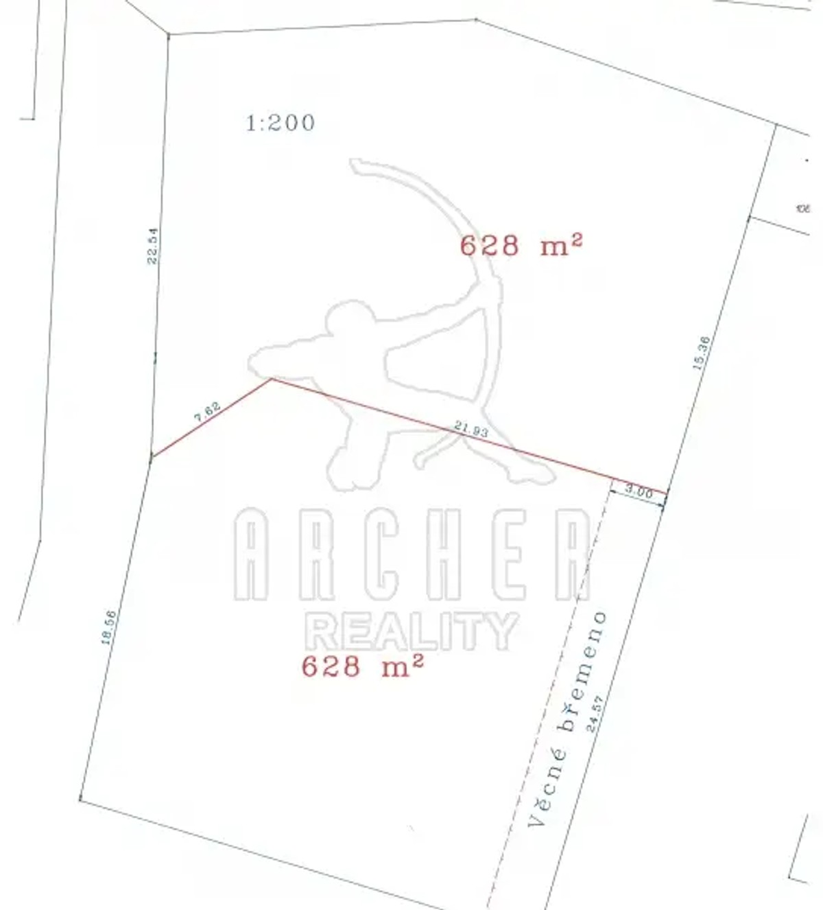 Prodej stavebního pozemku 628 m²