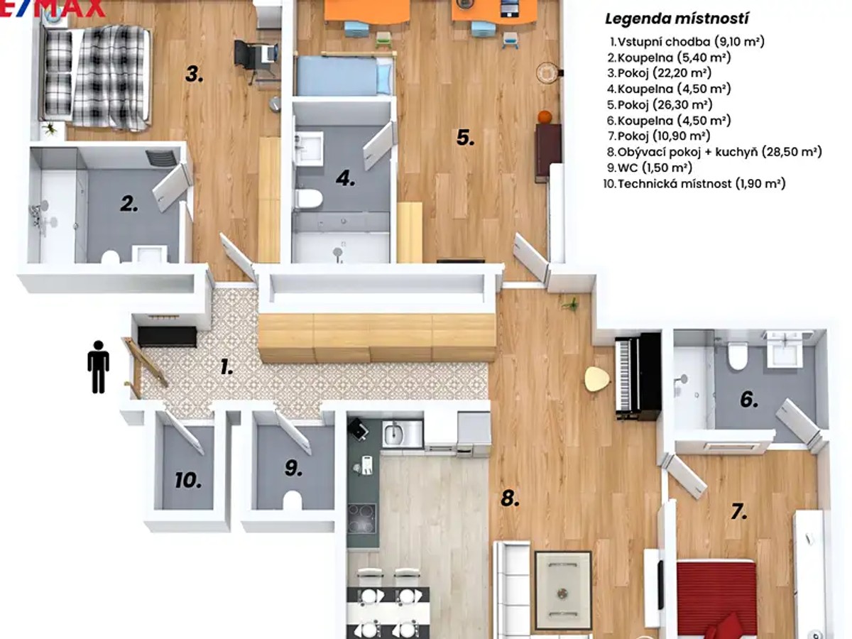 Prodej bytu 4+kk 120 m²