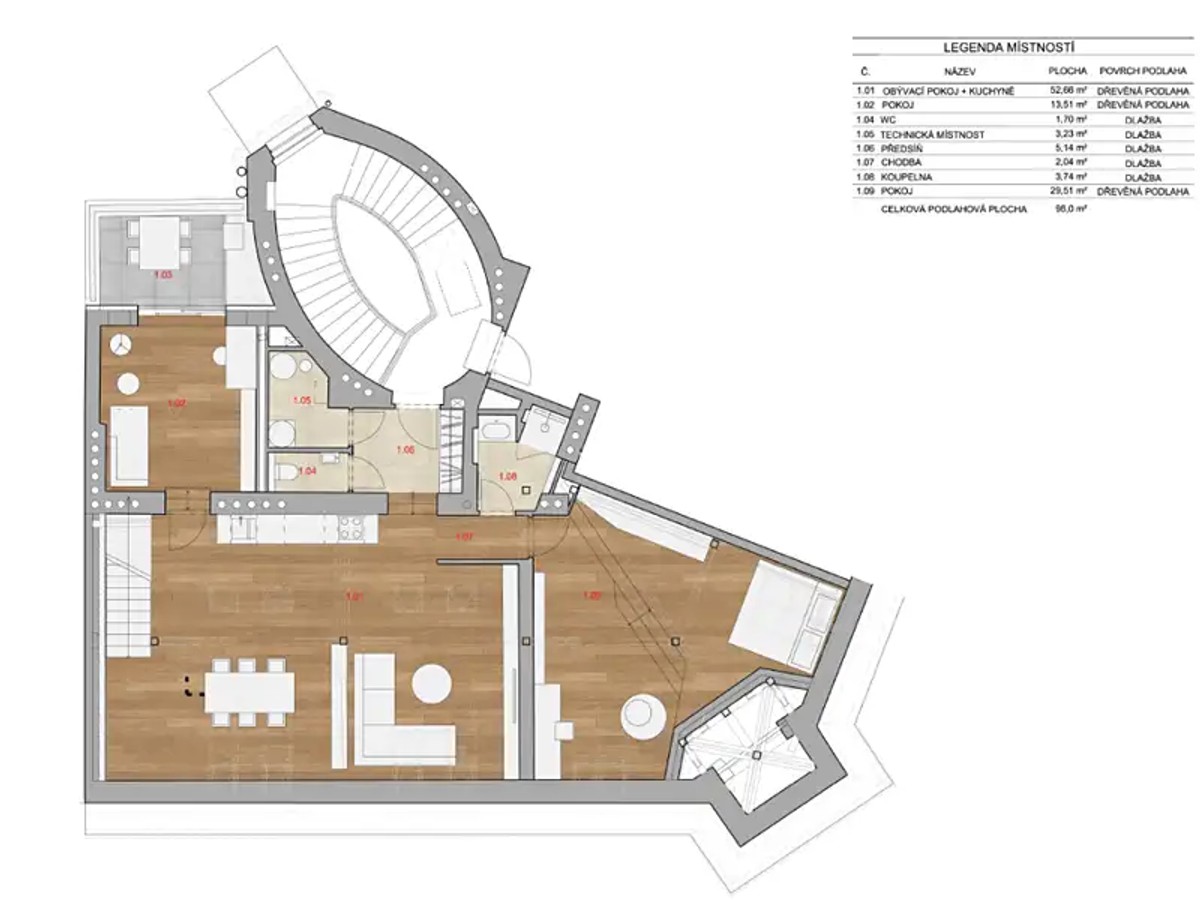 Prodej bytu 4+kk 163 m²
