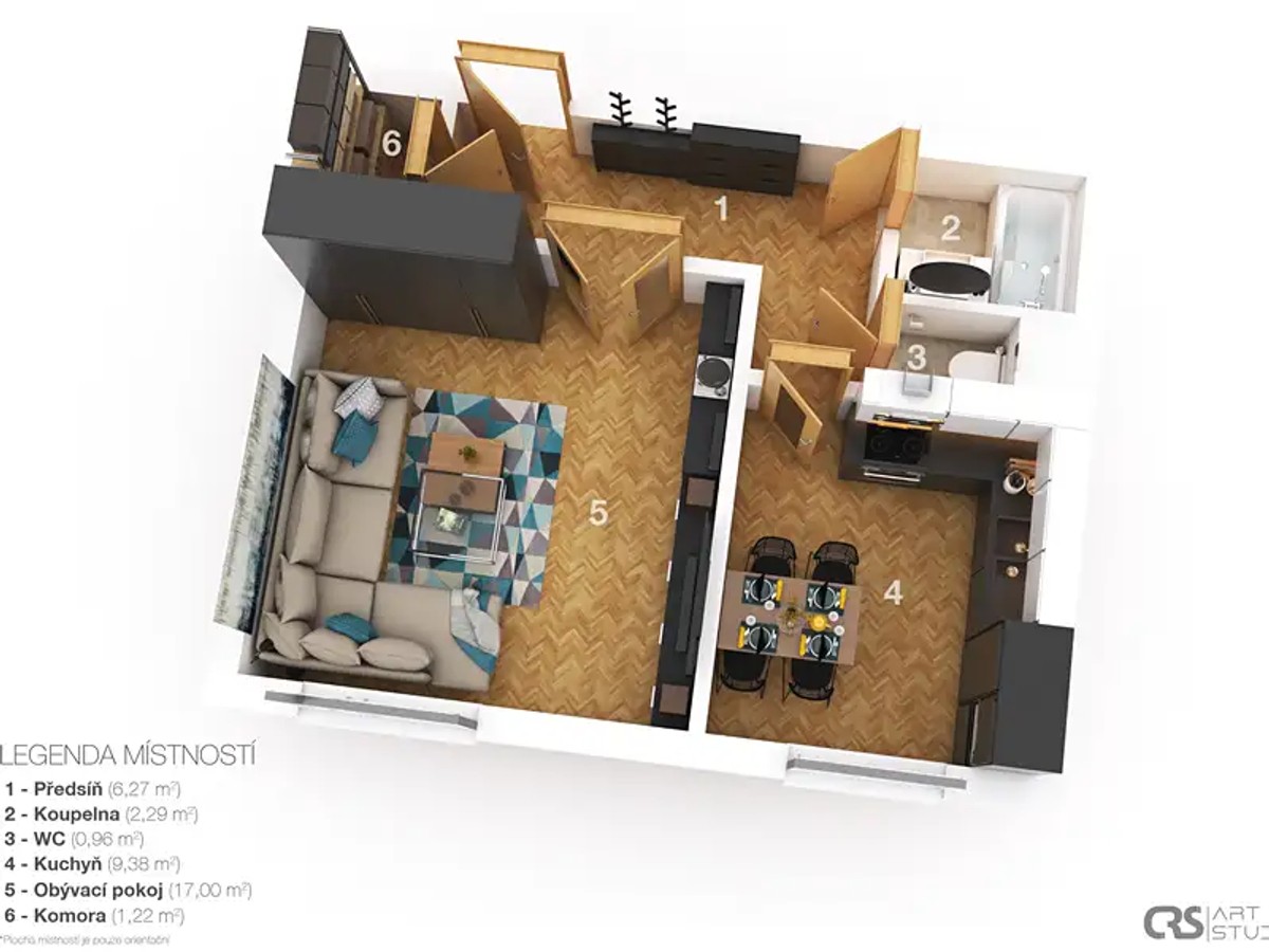 Prodej bytu 1+1 39 m²