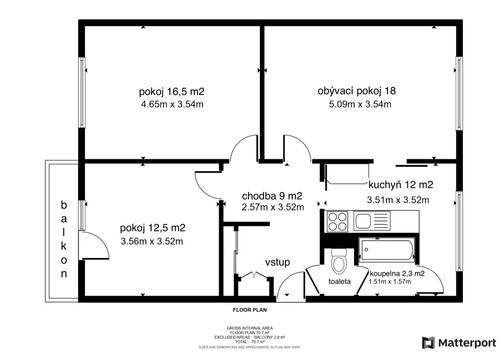 Prodaný byt 3+1 75 m²