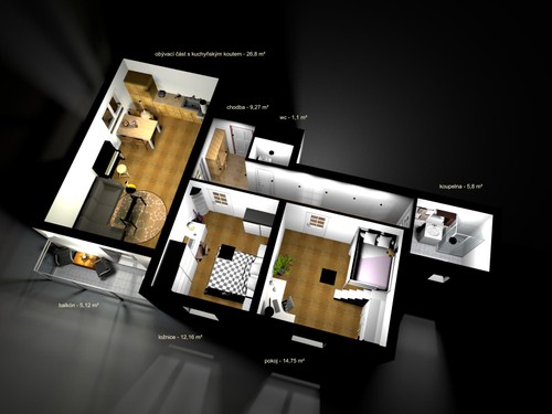 Prodej bytu 3+kk 75 m²