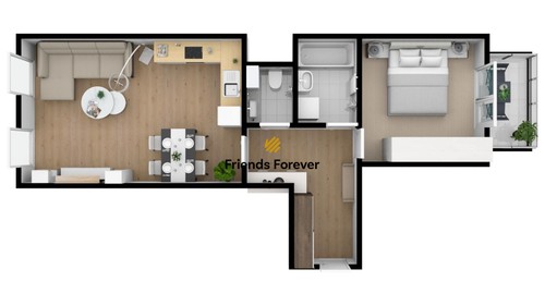 Prodej bytu 2+kk 56 m²