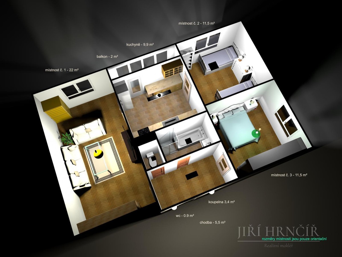 Prodej bytu 3+1 65 m²