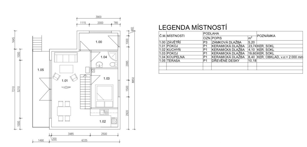 Prodej chaty 78 m², pozemek 450 m²