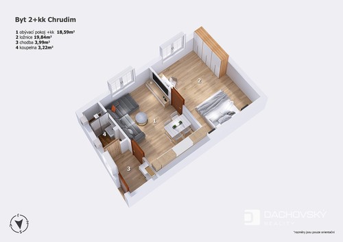 Prodej bytu 2+kk 53 m²