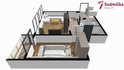 Prodaný byt 2+1 56 m²