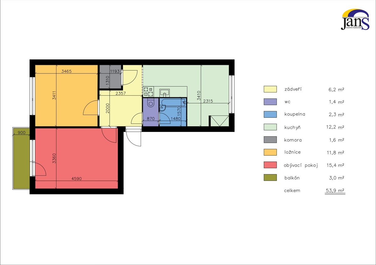 Prodej bytu 2+1 51 m²