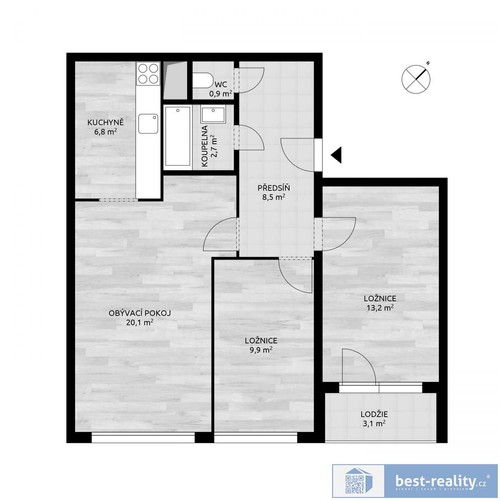 Prodaný byt 3+kk 63 m²