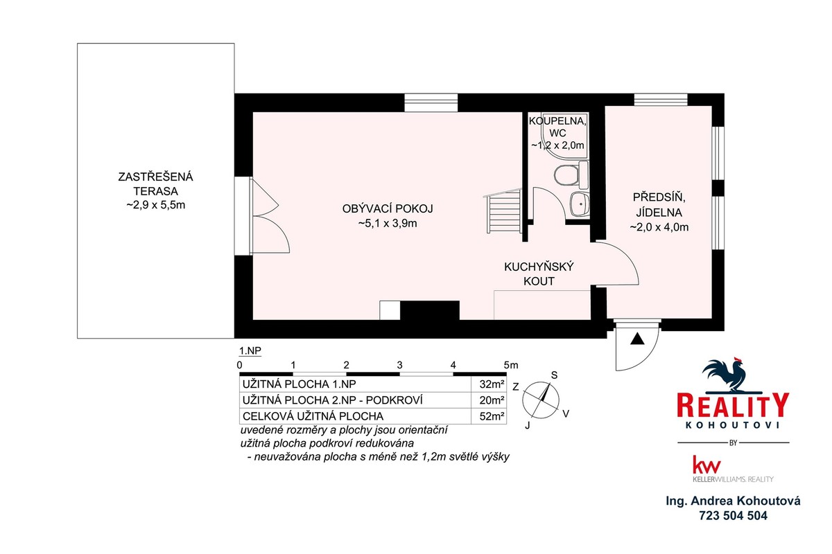 Prodej chaty 52 m², pozemek 1008 m²