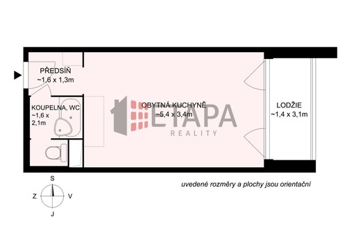 Prodaný byt 1+kk 24 m²