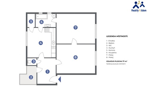 Prodaný byt 2+1 77 m²
