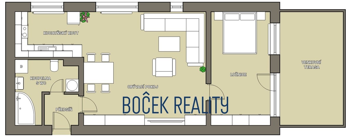 Prodej bytu 2+kk 58 m²