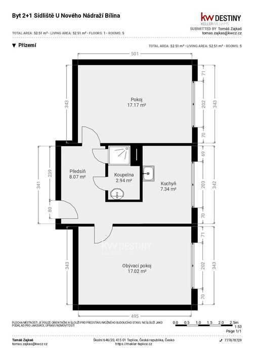 Prodaný byt 2+1 56 m²