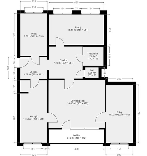 Prodaný byt 4+1 78 m²