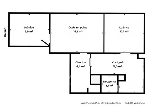 Prodaný byt 3+1 63 m²