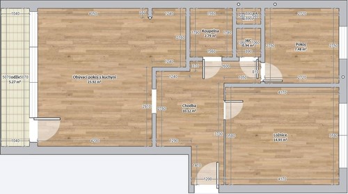 Prodaný byt 3+kk 62 m²