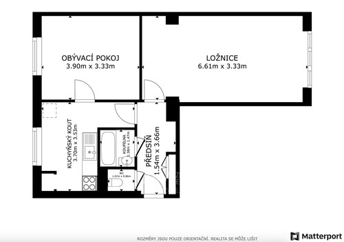 Prodaný byt 2+1 53 m²