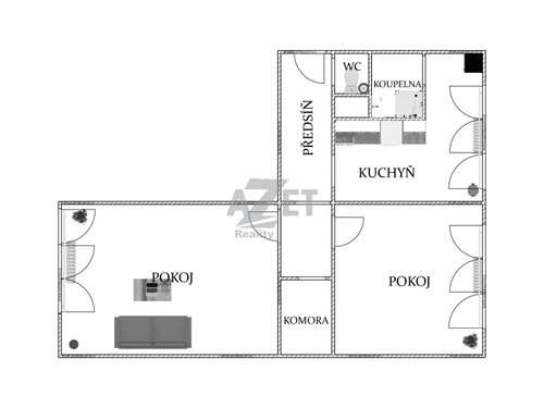 Prodaný byt 2+1 59 m²