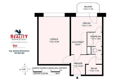 Prodaný byt 1+1 45 m²
