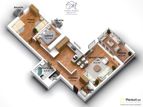 Prodaný byt 3+kk 97 m²