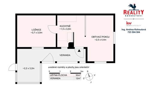 Prodej chaty 42 m², pozemek 708 m²