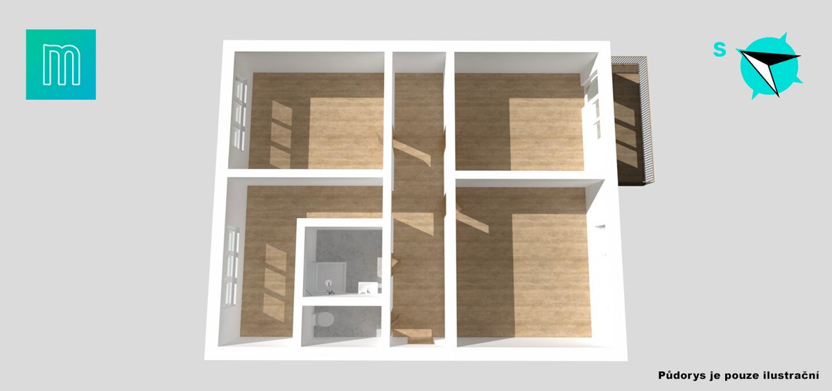 Prodej bytu 3+1 73 m²