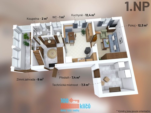 Prodej chaty 75 m², pozemek 1054 m²