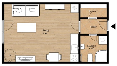 Prodaný byt 1+kk 33 m²