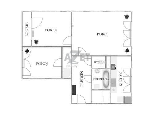 Prodaný byt 3+1 68 m²