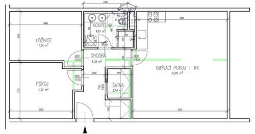 Prodaný byt 3+kk 71 m²