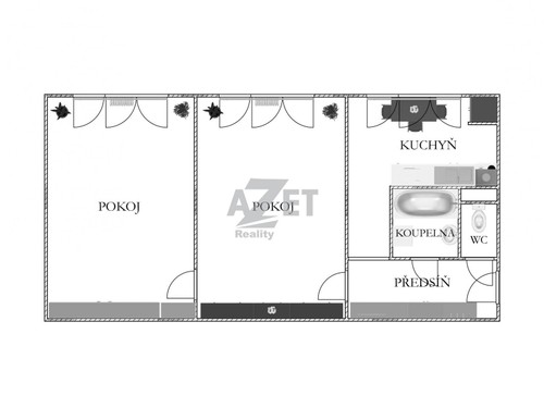 Prodaný byt 2+1 55 m²