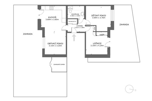 Prodaný byt 3+kk 59 m²