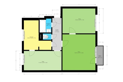 Prodaný byt 3+1 61 m²