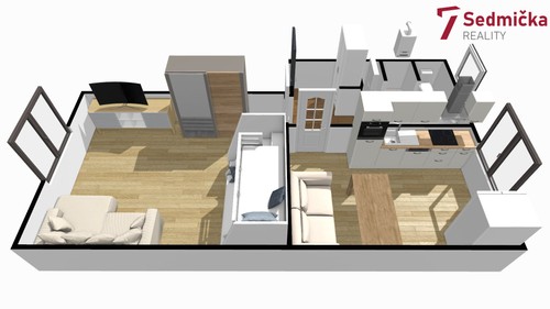 Prodaný byt 1+1 54 m²