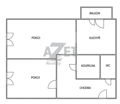 Prodaný byt 2+1 33 m²