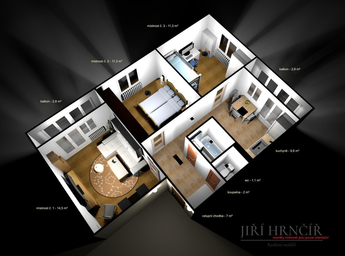 Prodej bytu 3+1 73 m²
