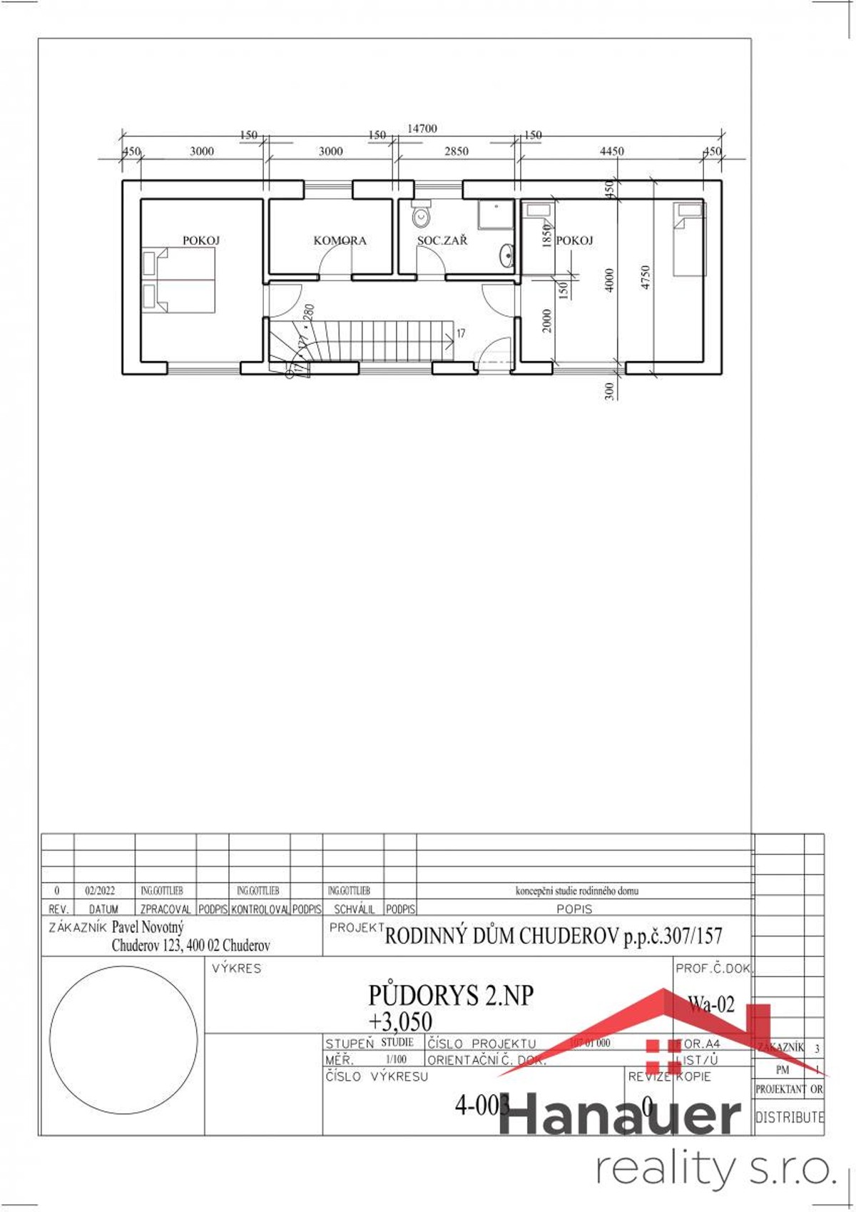 Prodej stavebního pozemku 1950 m²