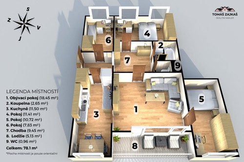 Prodaný byt 4+1 78 m²