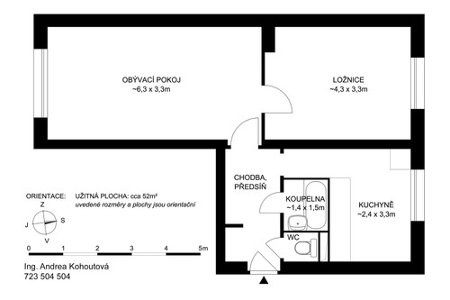 Prodaný byt 2+1 63 m²
