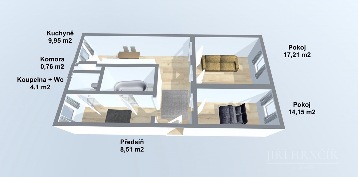 Prodej bytu 2+1 55 m²