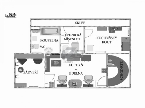 Prodaná chata 72 m², pozemek 410 m²