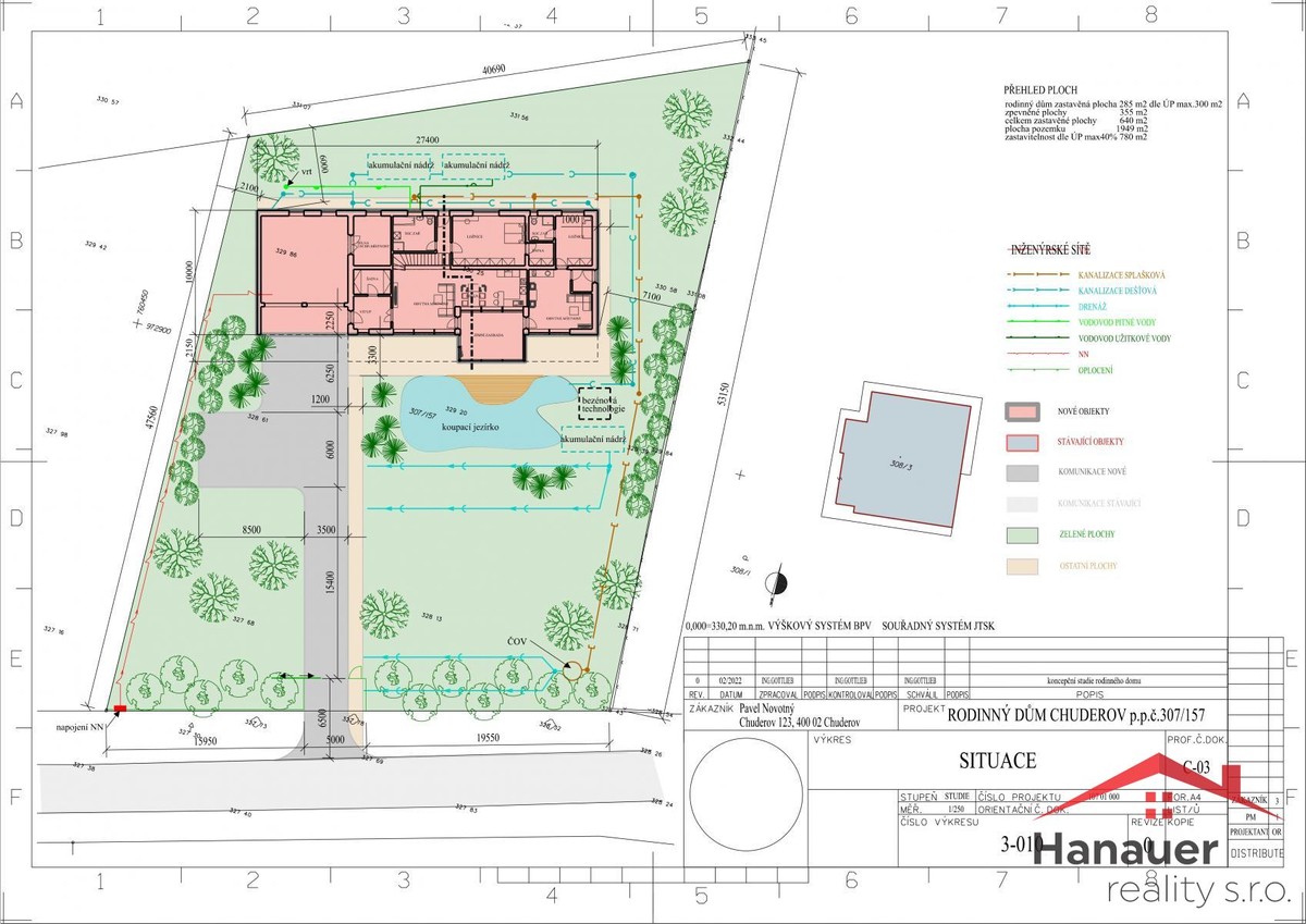 Prodej stavebního pozemku 1950 m²