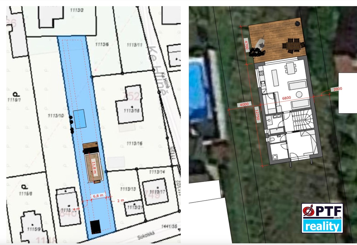 Prodej stavebního pozemku 1088 m²